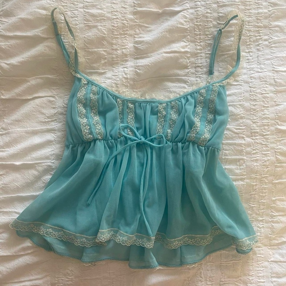 Victoria's Secret Aqua Lace Camisole